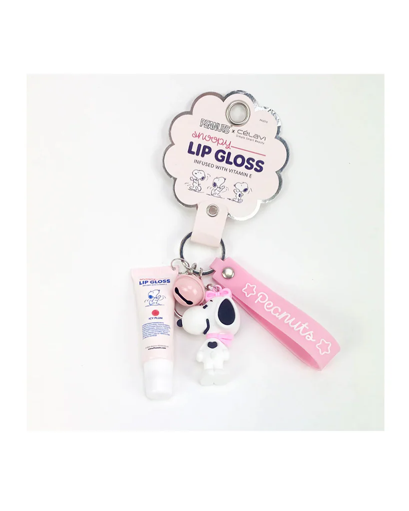 Pineapple Beauty Celavi Icy Plum Snoopy Lip Gloss with Keychain - Image 7