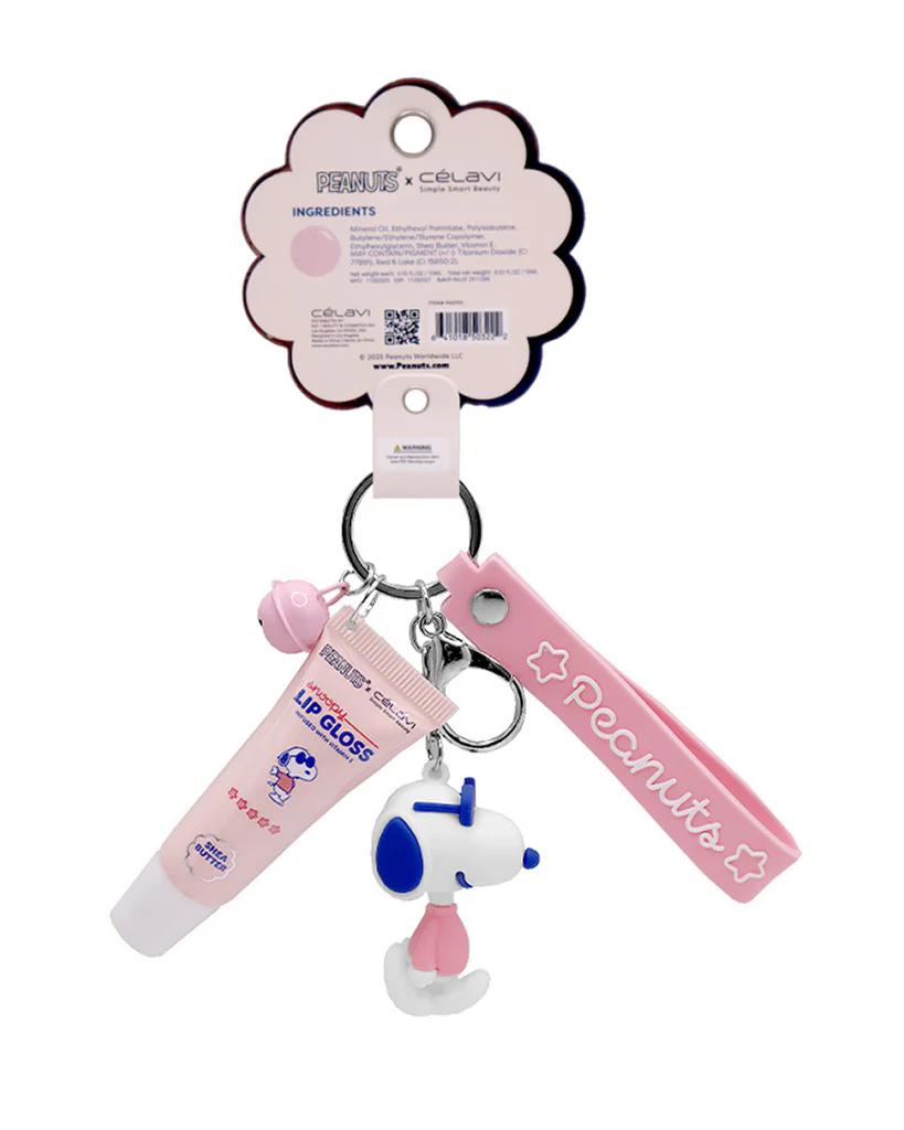 Pineapple Beauty Celavi Shea Butter Snoopy Lip Gloss with Keychain - Image 5