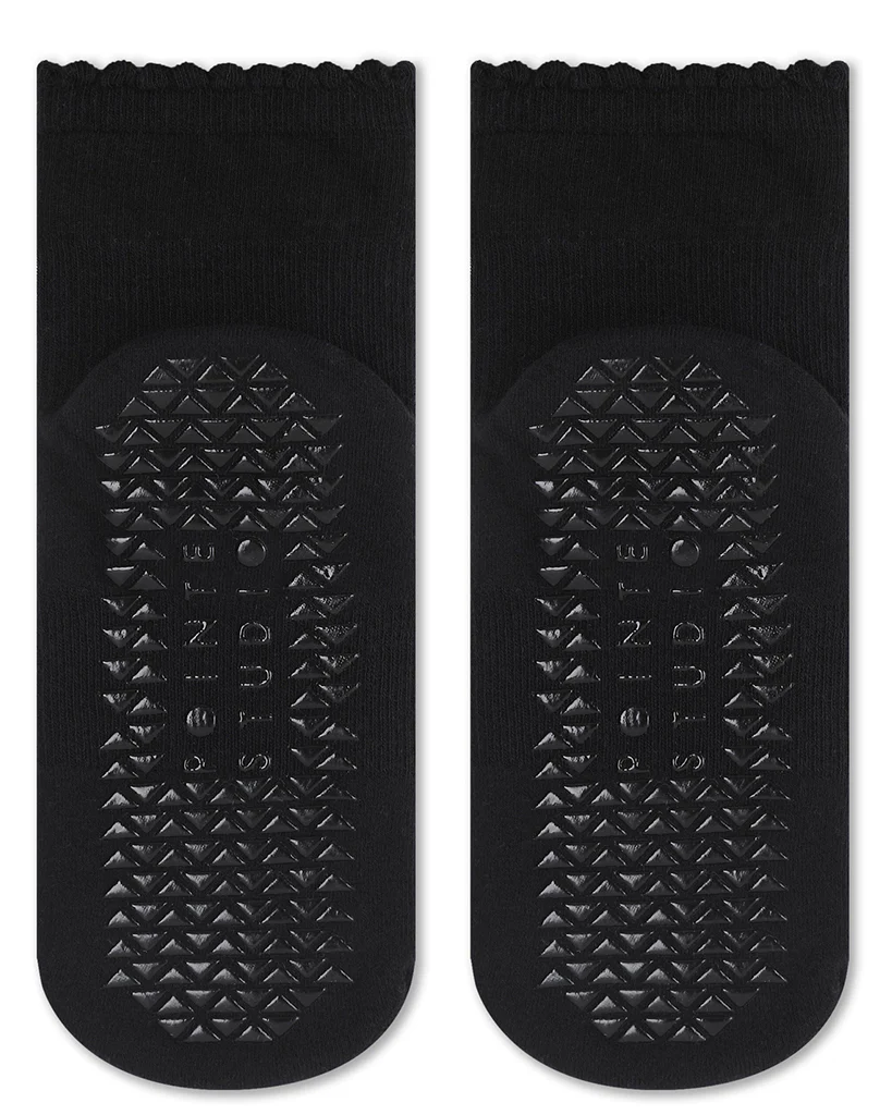 Pointe Studio Love Ankle Grip Sock - Womens - Black - Image 4