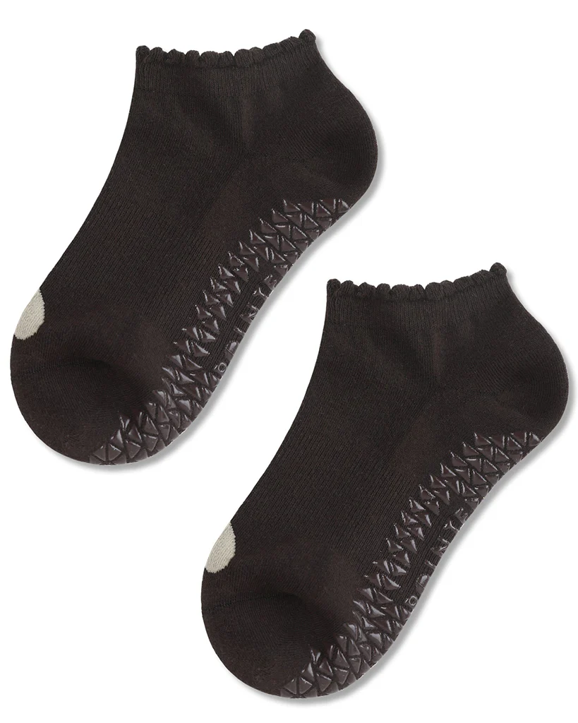 Pointe Studio Love Full Foot Grip Sock - Womens - Chocolate - Image 2