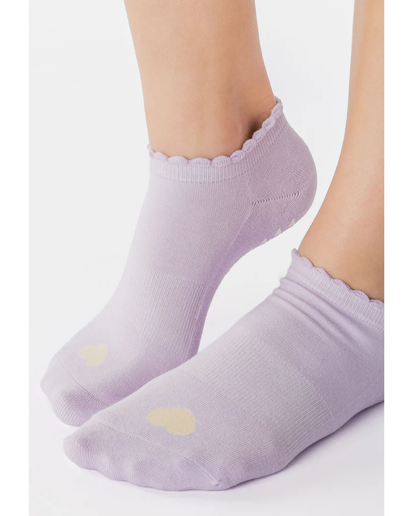 Pointe Studio Love Full Foot Grip Sock - Womens - Violet - Image 3