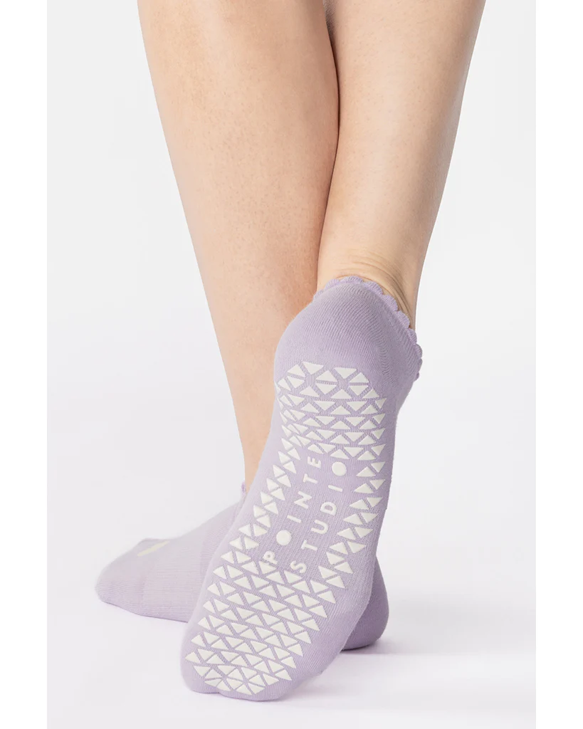 Pointe Studio Love Full Foot Grip Sock - Womens - Violet - Image 4