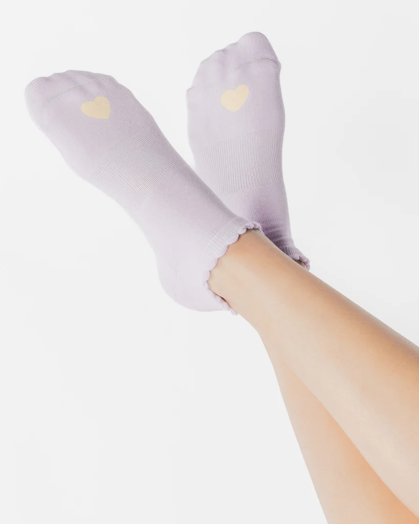 Pointe Studio Love Full Foot Grip Sock - Womens - Violet - Image 5