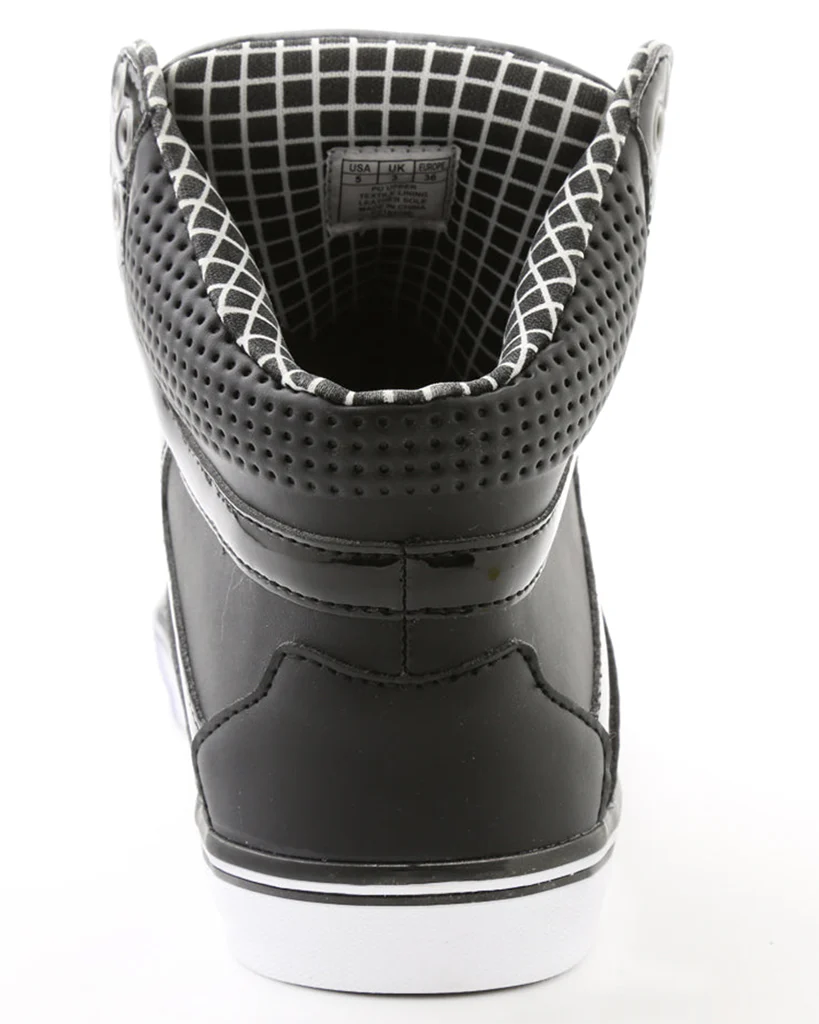 Pastry Pop Tart Grid Hip Hop Dance Sneakers - Womens/Mens - Black/White - Image 5