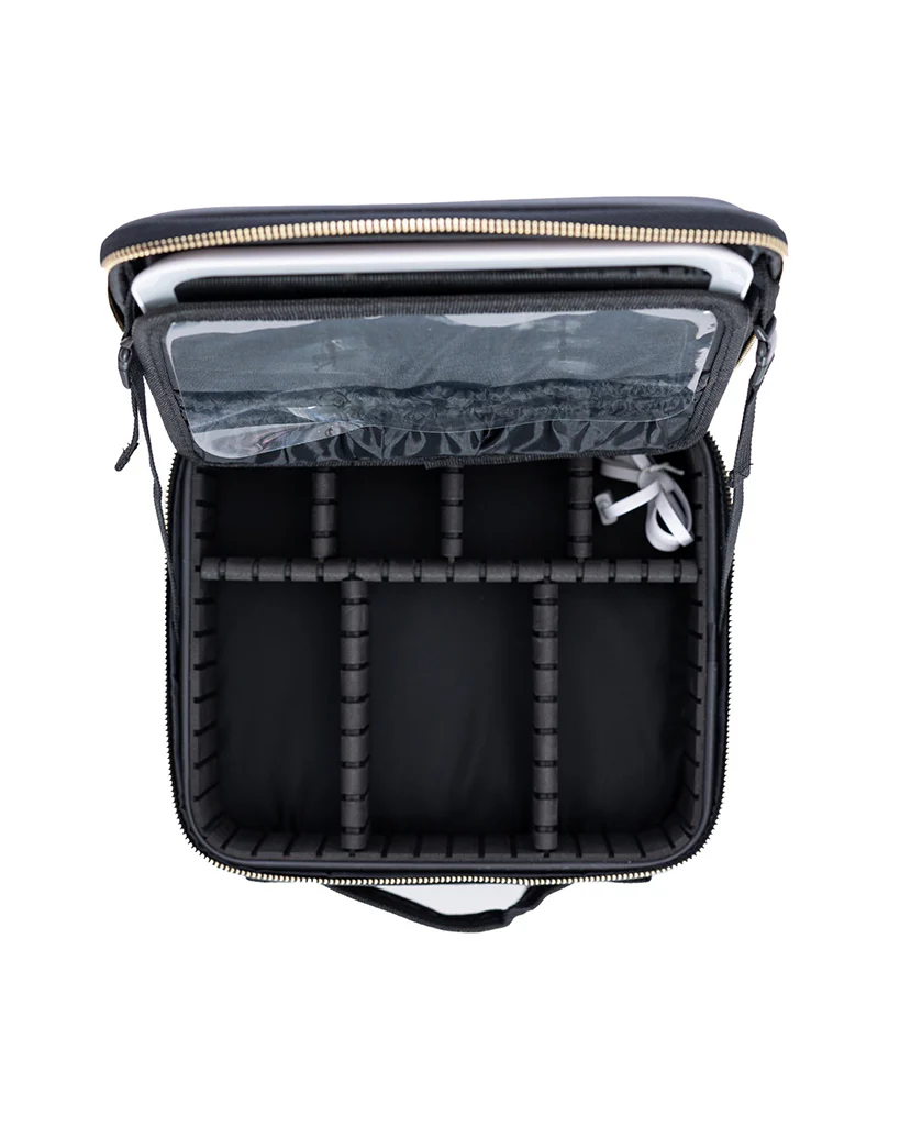 Rac n Roll Cosmetic Bag with LED Mirror - Black - Image 3