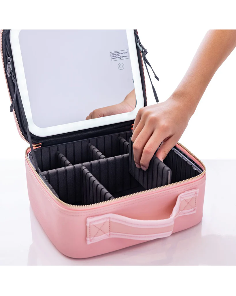 Rac n Roll Cosmetic Bag with LED Mirror - Pink - Image 4