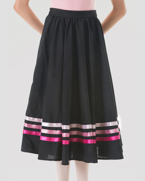 Sonata Royal Academy of Dance Character Skirt With Pink Ribbons - Girls