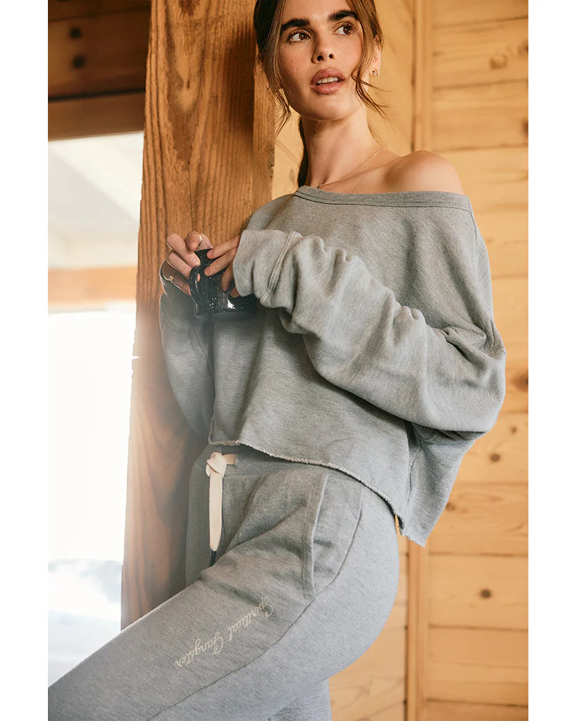 Spiritual Gangster Bella Sweatshirt - CWSW012 - Womens - Heather Grey - Image 4