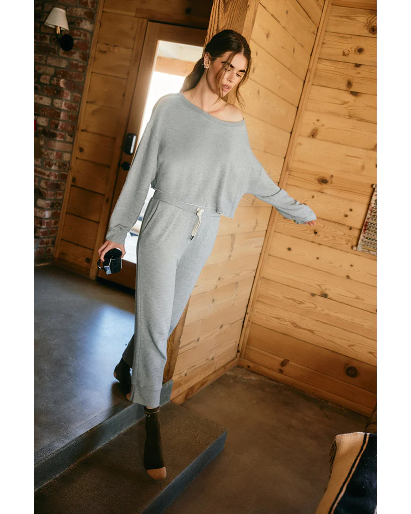 Spiritual Gangster Bella Sweatshirt - CWSW012 - Womens - Heather Grey - Image 5