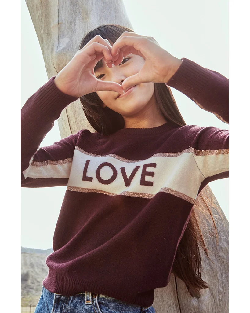 Spiritual Gangster Brooklyn Sweater - Girls - Blackberry