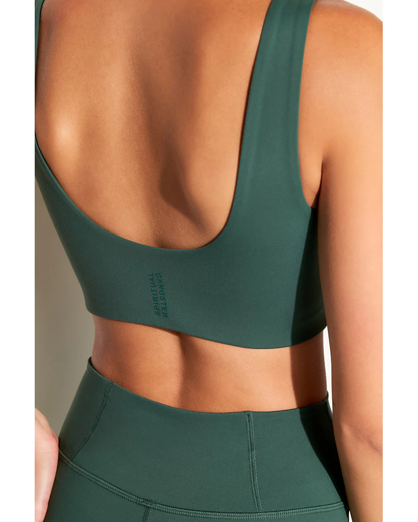 Spiritual Gangster Delmar Longline Bra - SWBR003 - Womens - Retro Green - Image 2
