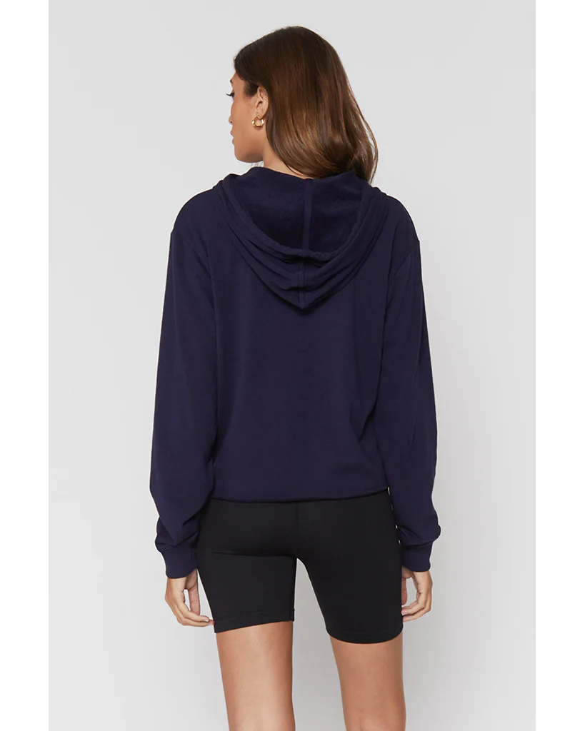 Spiritual Gangster Gratitude Vintage Terry Crop Hoodie - Womens - Night - Image 2