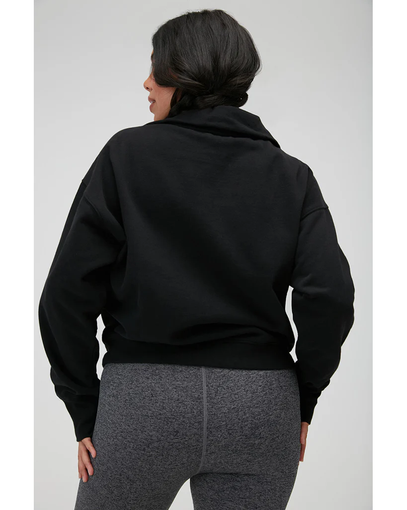 Spiritual Gangster Half Zip Pullover - Womens - Black - Image 2