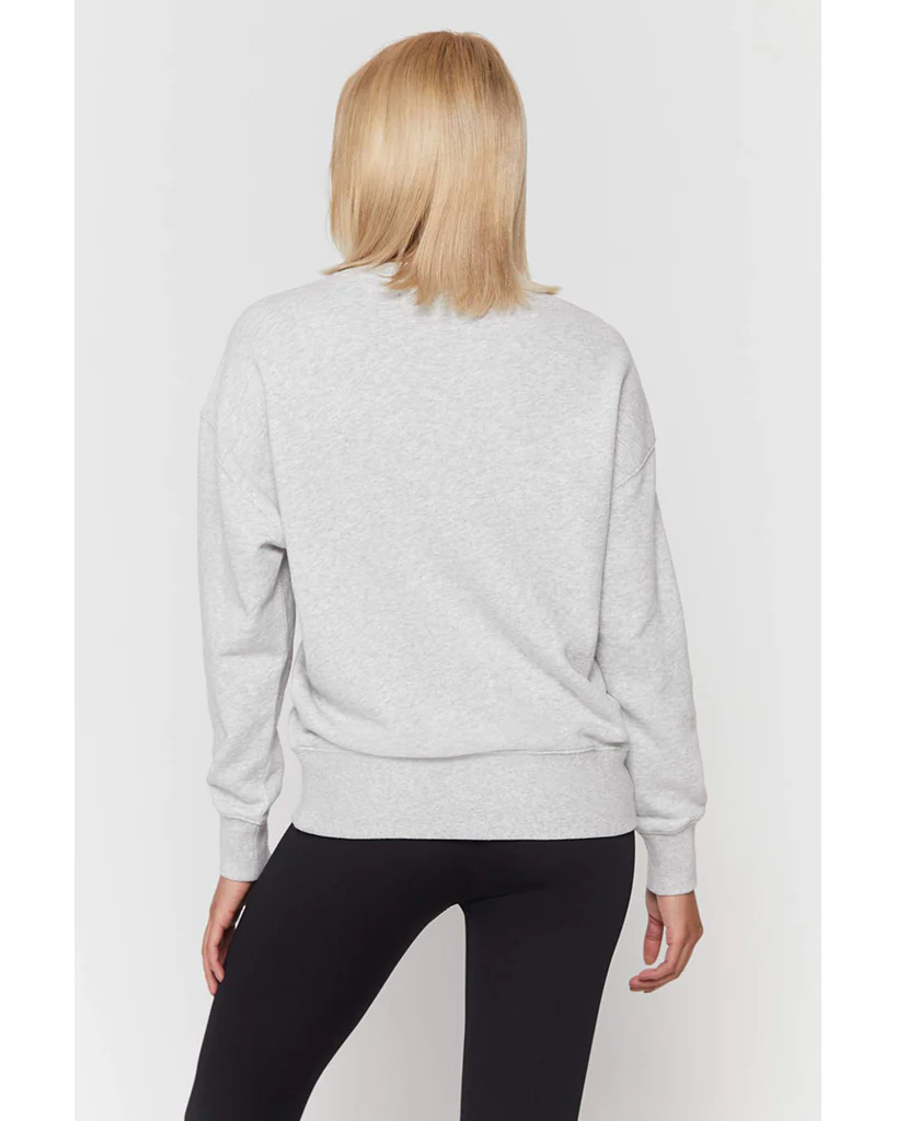 Spiritual Gangster Warrior Relaxed Crewneck Pullover - Womens - Heather Ash - Image 3