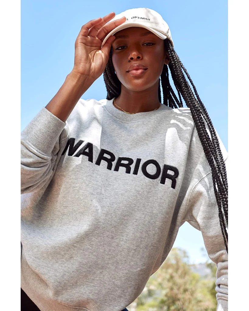 Spiritual Gangster Warrior Relaxed Crewneck Pullover - Womens - Heather Ash - Image 4