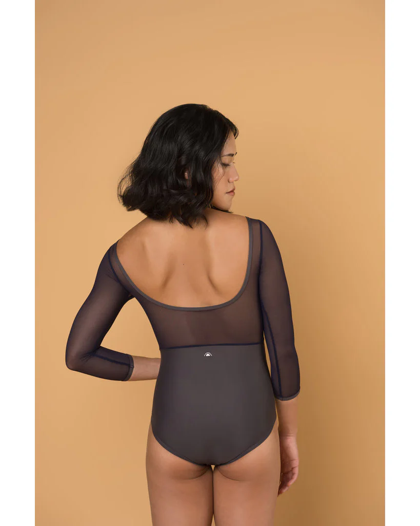 Supertone Bolt Collection Avery Mesh 3/4 Long Sleeve Leotard - Womens - Image 13