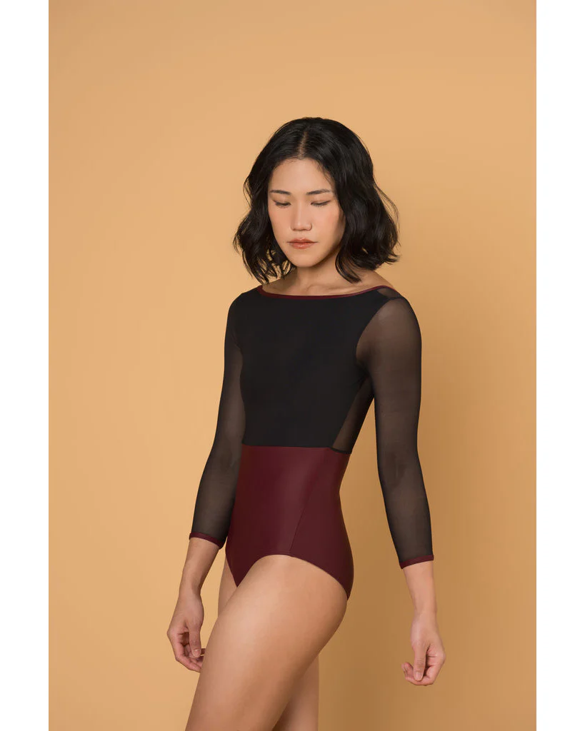 Supertone Bolt Collection Avery Mesh 3/4 Long Sleeve Leotard - Womens - Image 2