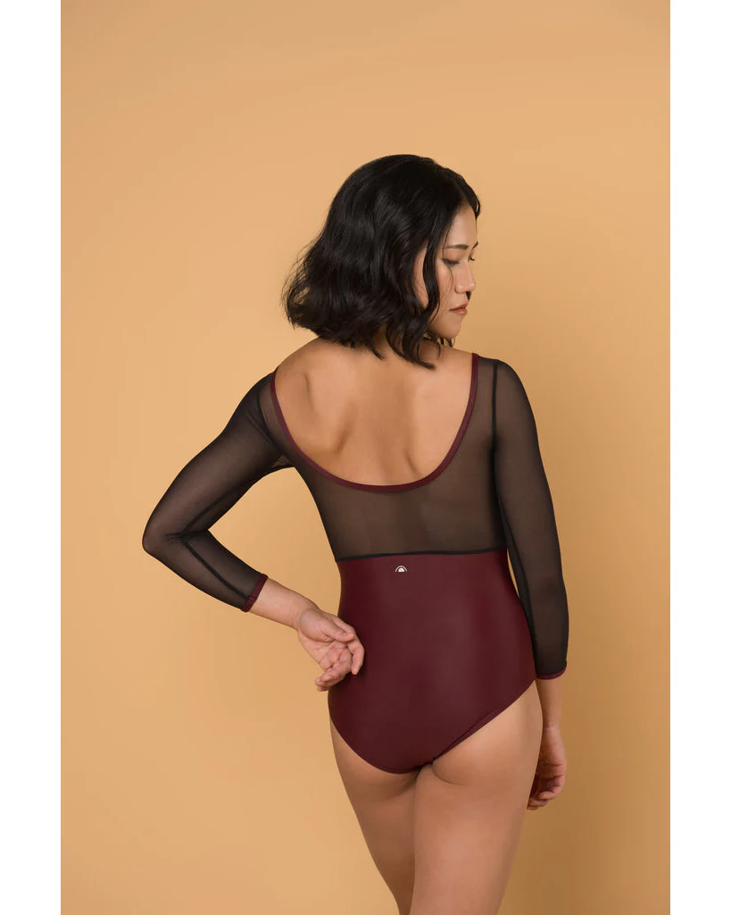 Supertone Bolt Collection Avery Mesh 3/4 Long Sleeve Leotard - Womens - Image 3