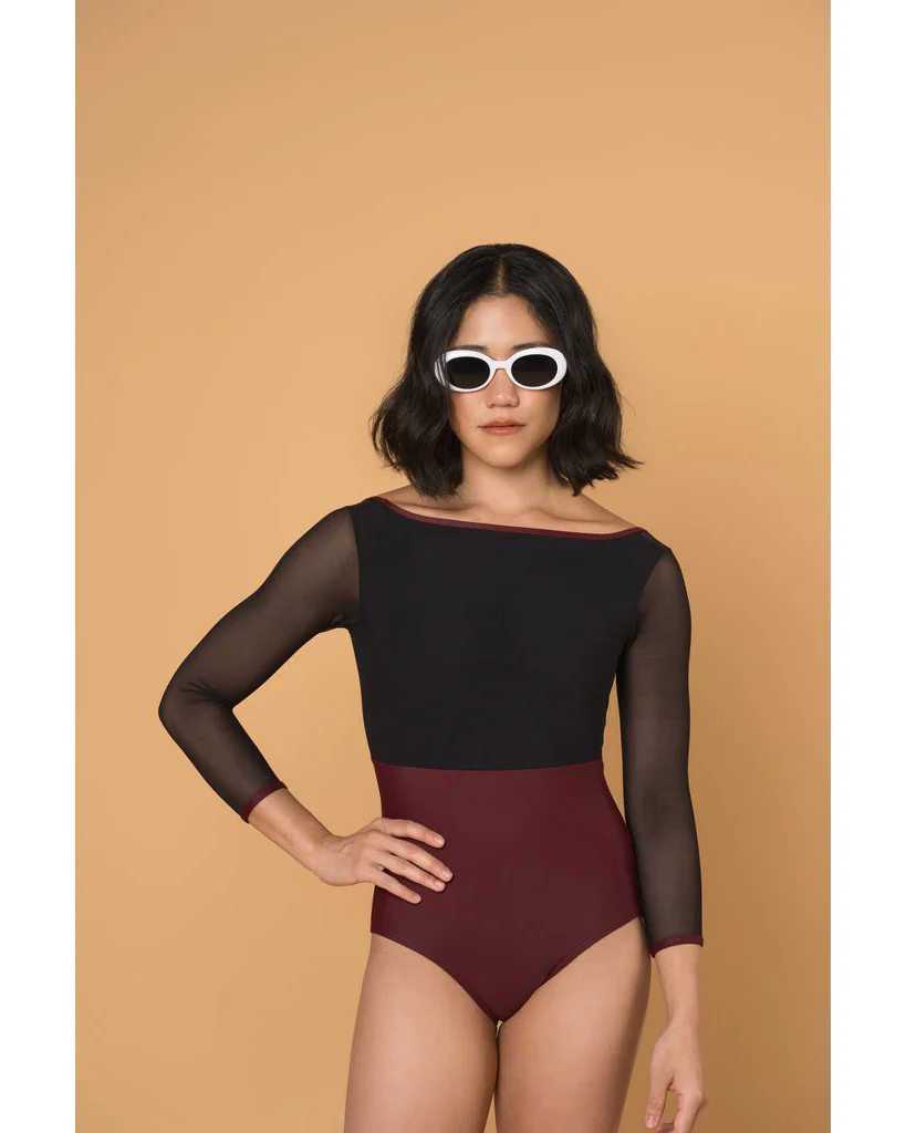 Supertone Bolt Collection Avery Mesh 3/4 Long Sleeve Leotard - Womens - Image 4