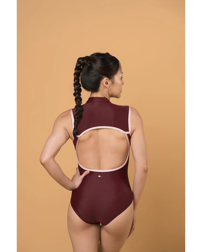 Supertone Bolt Collection Lexi High Neck Zip Front Open Back Sleeveless Leotard - Women - Image 4