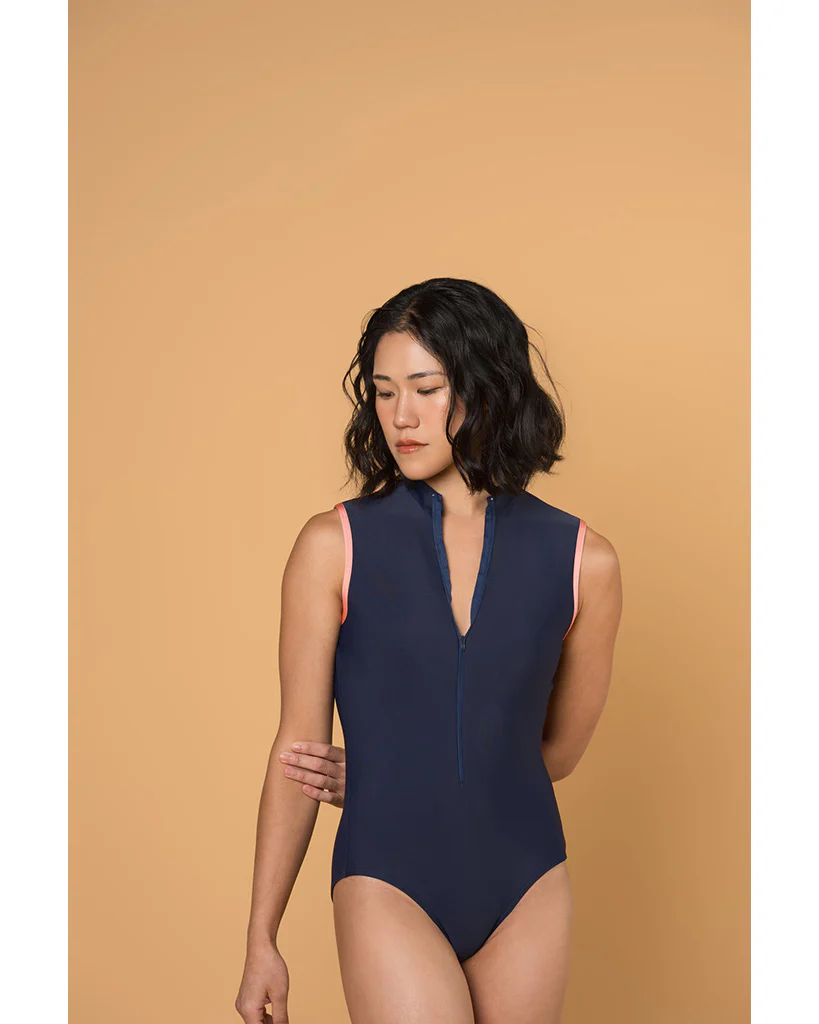 Supertone Bolt Collection Lexi High Neck Zip Front Open Back Sleeveless Leotard - Women - Image 6