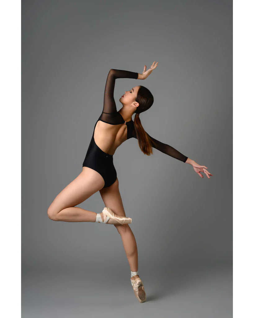 Supertone Couture Collection Megan with Velvet & Mesh Long Sleeve Leotard - Womens - Image 12