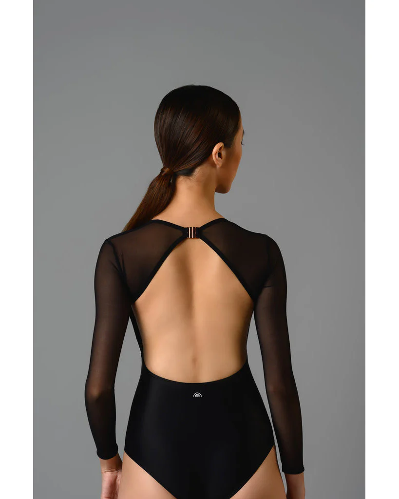 Supertone Couture Collection Megan with Velvet & Mesh Long Sleeve Leotard - Womens - Image 2