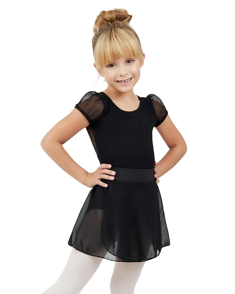 Capezio Mock Wrap Tactel Pull-On Ballet Skirt - TC0011C Girls - Image 3